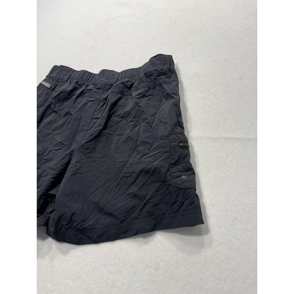 Columbia Swim Trunks Mens Small Black Elastic Waist Lined Pockets Lightweight